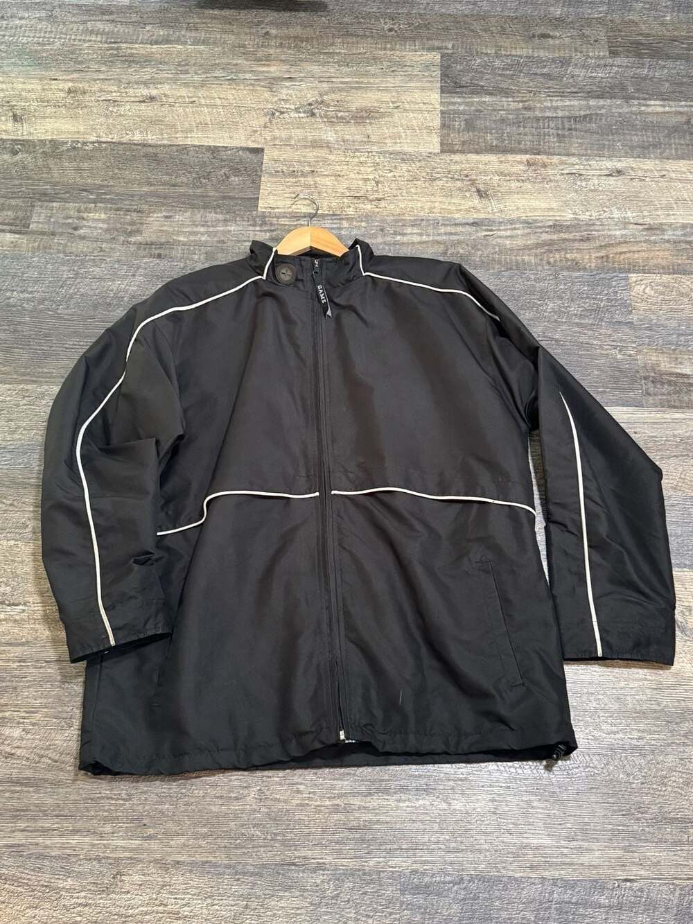 Game Sportswear Mens L Black White Liberty Jacket Windbreaker Style 540